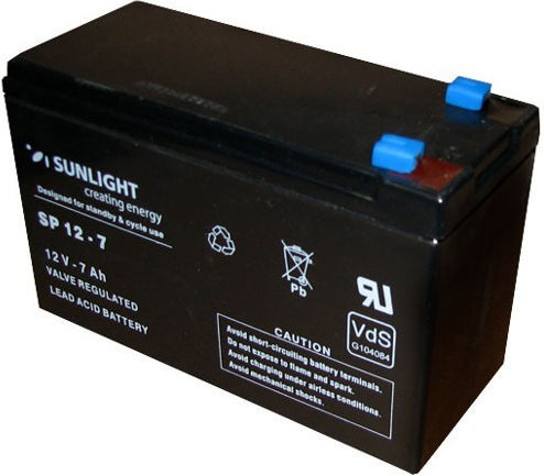 Презареждаема Батерия Sunlight Vrla 12v 7ah F1 Конектори