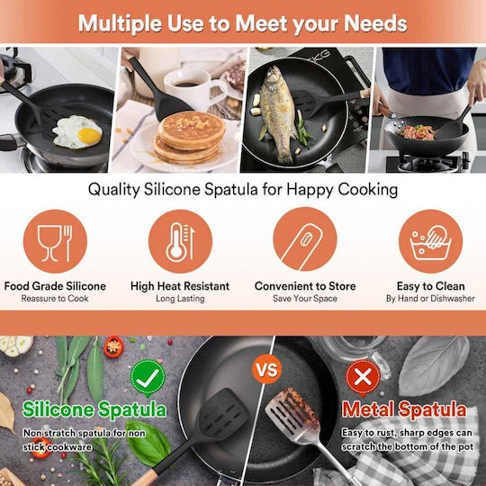 Uncle George Spatula Slotted Silicone 33.5cm
