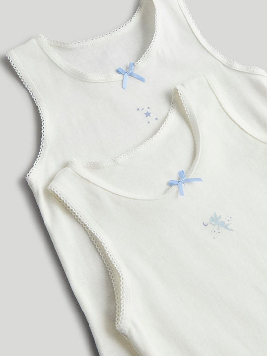Mothercare Set maiouri pentru copii Fără mâneci Albe 2buc