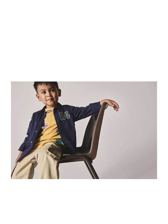 Kids Shirt Long Sleeve Navy Blue