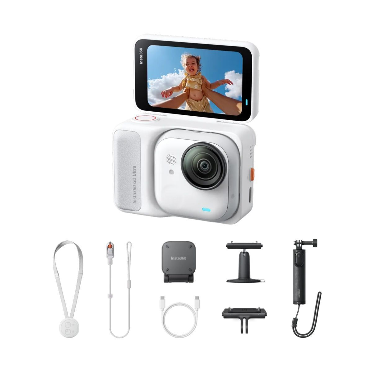 Insta360 GO Ultra Action Camera 4K Ultra HD Υποβρύχια Creator Bundle με Οθόνη Αφής 2.5