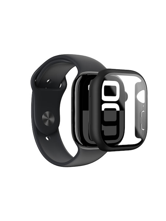 AmazingThing Πλαστική Θήκη με Τζαμάκι σε Μαύρο χρώμα για Apple Watch 42mm