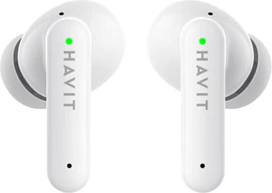 Havit TW967 Pro In-ear Bluetooth Handsfree Ακουστικά με Θήκη Φόρτισης Ροζ