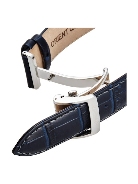Orient Sun Moon Ceas Barbatesc 42.5mm Automat cu Brățară Metalică Albastră