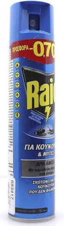 Raid Flying Εντομοκτόνο Spray για Μύγες / Κουνούπια 300ml