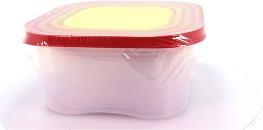Sterk Set Plastic Lunch Boxes Pink 4 Pieces