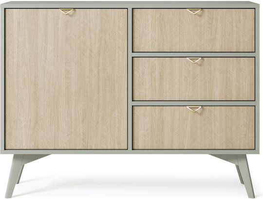 Sideboard with Drawers Eucalyptus-beige 106x81x38cm
