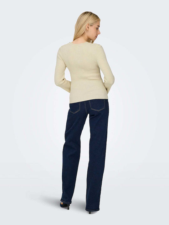 Bling Women's Long Sleeve Beige Sweater