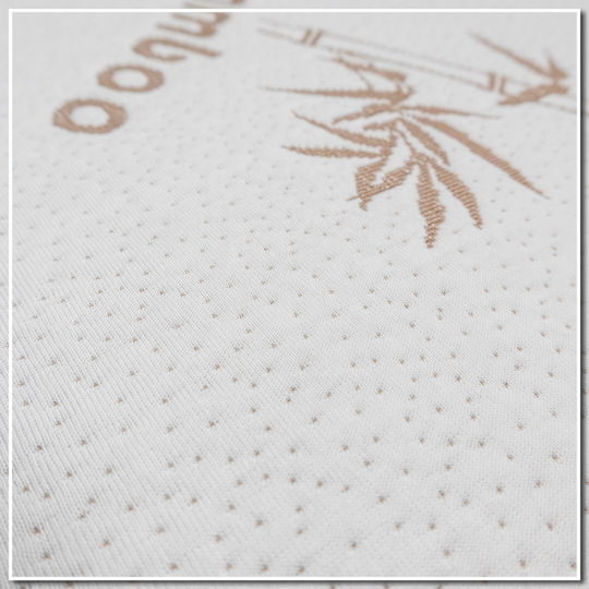 Como felt & wadding producers Mattress Topper Double Memory Foam with Bamboo Fibers , Removable Cover & Elastic Straps 150x200x4cm