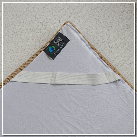 Como felt & wadding producers Mattress Topper Single Memory Foam with Bamboo Fibers , Removable Cover & Elastic Straps 90x190x4cm