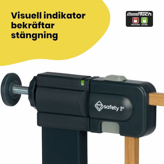 Safety 1st Easy Close Security Door Metal in Black Colour 80x80cm