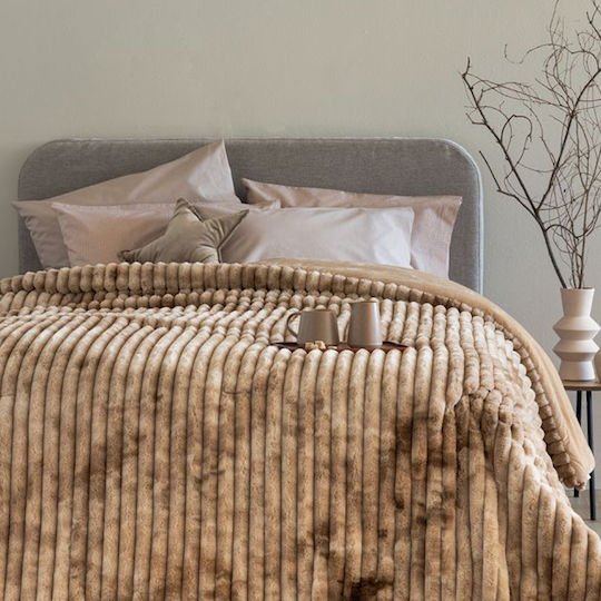 Palamaiki Κουβερτοπάπλωμα Υπέρδιπλο 220x240εκ. TIDI/2 Beige 840 GSM