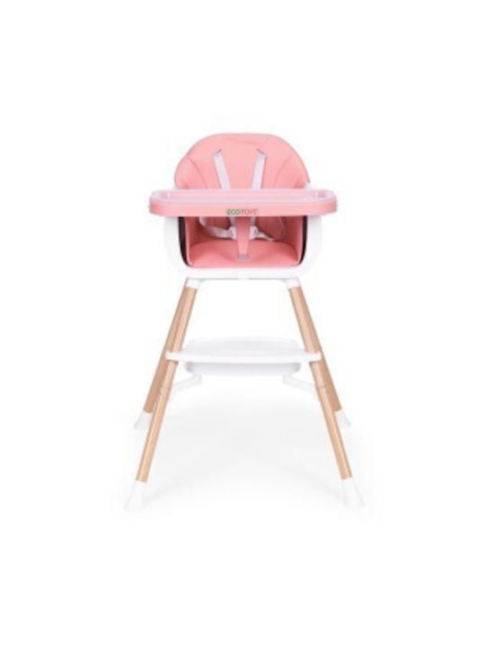 Ecotoys Baby Highchair 2 in 1 Pink HC508