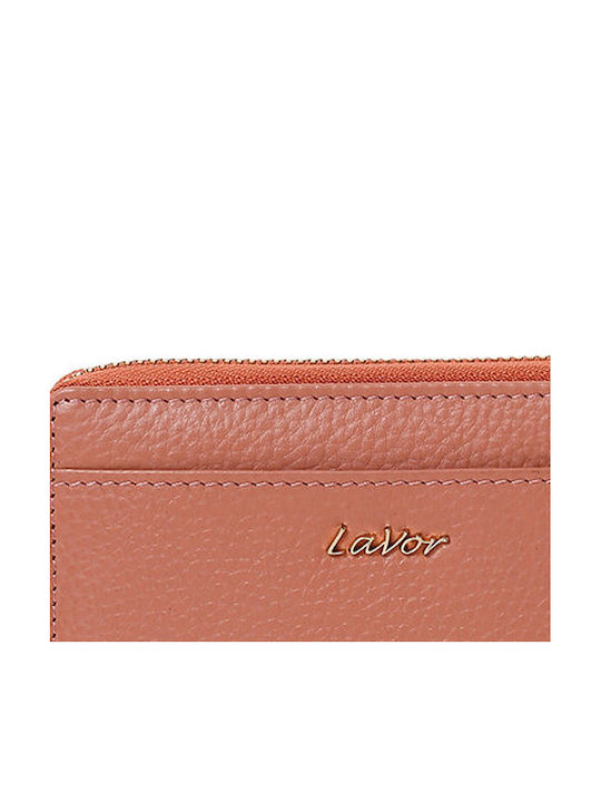 Small Leather Women's Wallet Classic with RFID Pink