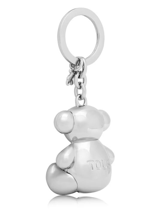 2001949749-Plateado Tous Keychain Metal Bold Bear Silver Women's Keychain Silver