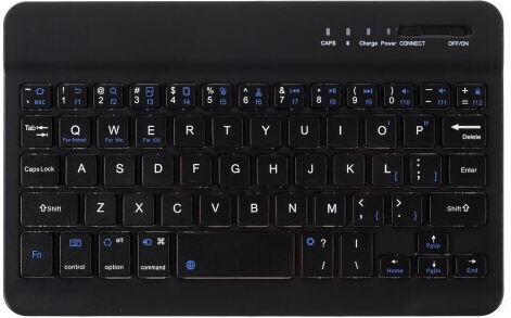 Klappdeckel Synthetisches Leder mit Tastatur Englisch US Schwarz (Galaxy Tab A7 Lite) 104100433A