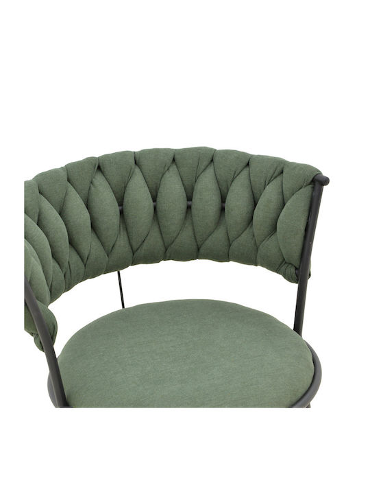 Alkia Dining Room Fabric Chair Haki 57x58.5x72cm