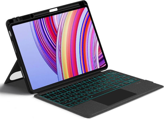 Touchpad Bluetooth Klappdeckel mit Tastatur Schwarz (Xiaomi Redmi Pad Pro 12.1)