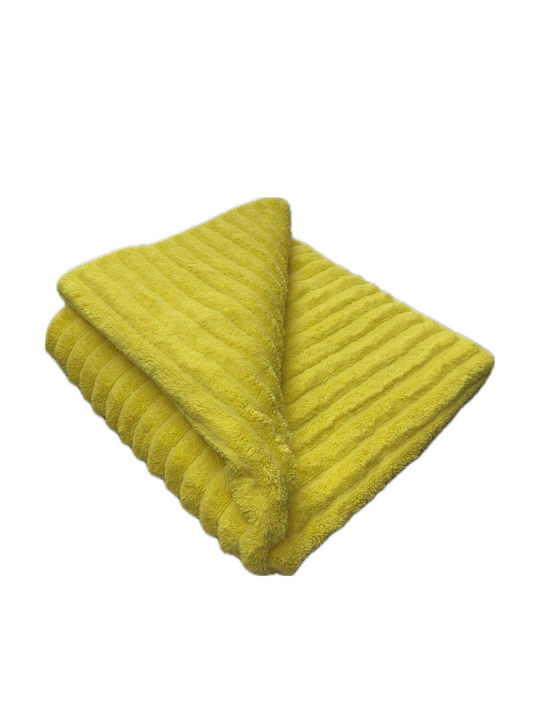 Badehandtuch 70x140εκ. Light Yellow Gewicht 560gr/m²