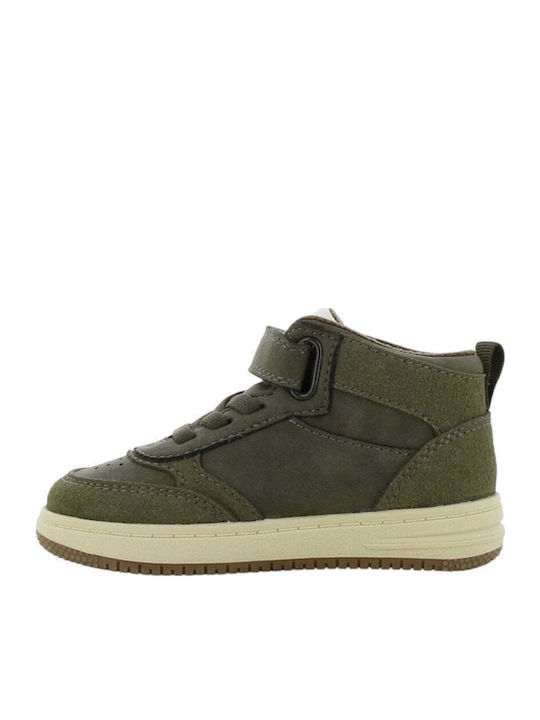 Anatomical Kids Boots with Velcro Khaki