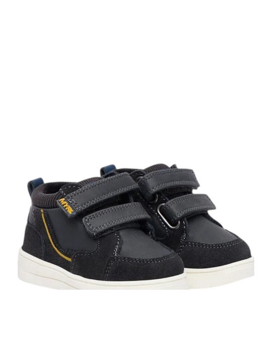 Suede Kinderstiefeletten mit Klettverschluss Blau
