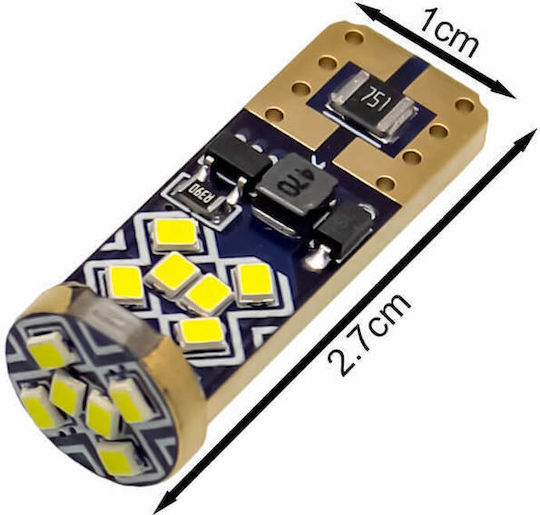 Lamps Car T10 Canbus LED 6000K Cold White 12-24V 3.6W 1pcs