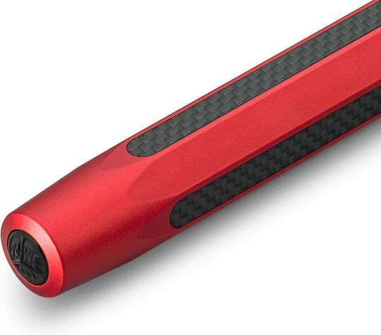 Kaweco Ac Sport Writing Pen Red made of Brass with Blue Ink