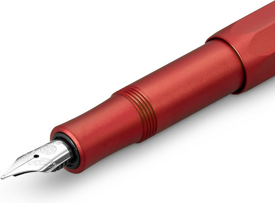 Kaweco Al Sport Writing Pen Red made of Brass with Blue Ink