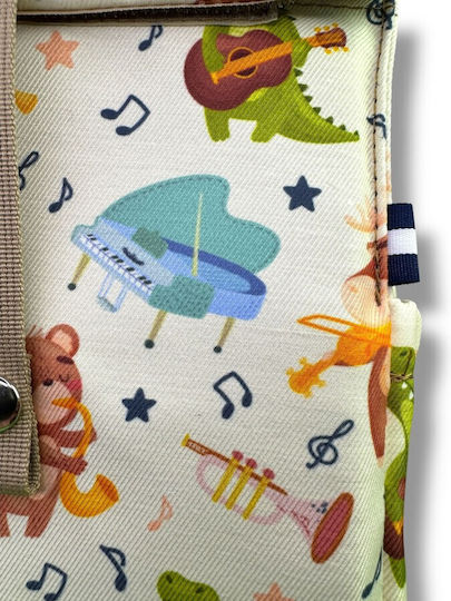 The Lunch Bags School Insulated Shoulder Lunch Bag 5lt Beige 21 x 16 x 24cm