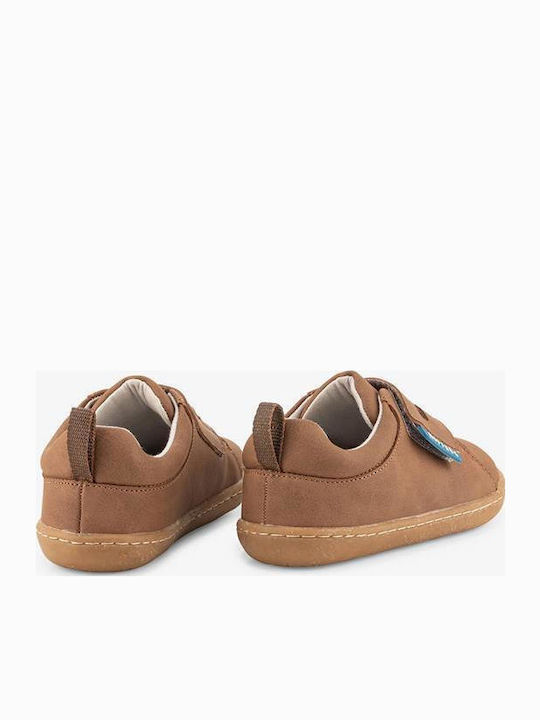 Παιδικά Sneakers με Σκρατς Καφέ