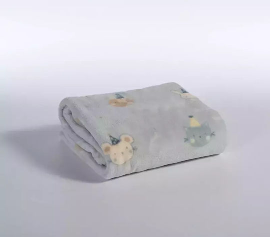 Nef-Nef Homeware Κουβέρτα Αγκαλιάς & Λίκνου Special Party Fleece Μπλε 75x110εκ.