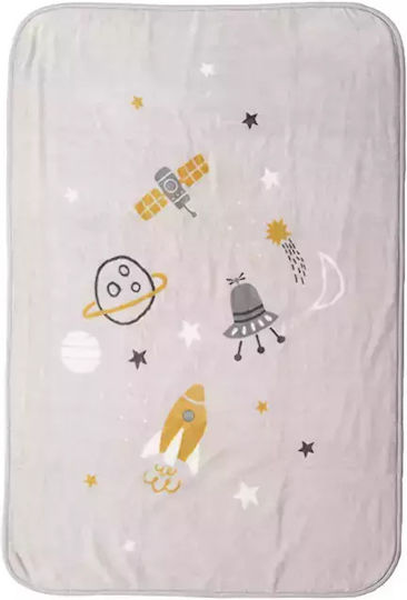 Nef-Nef Homeware Blanket Nursery Swaddling Blankets My Universe Velvet Gray 75x100cm