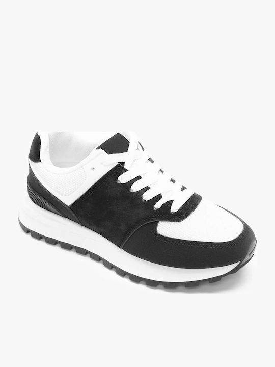 Adidași Negri Contraste De Culoare Și Design Perforat