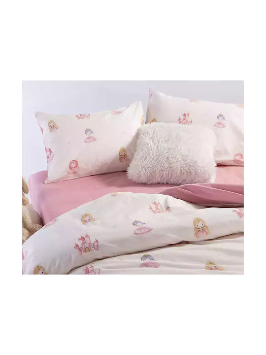 Nef-Nef Homeware Sheet Set Single Cotton Our Princess Pink 170x260cm 3pcs