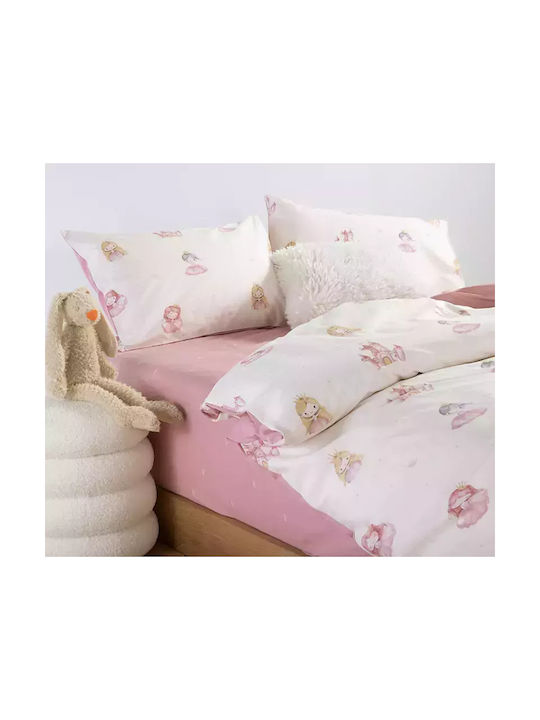 Nef-Nef Homeware Sheet Set Single Cotton Our Princess Pink 170x260cm 3pcs