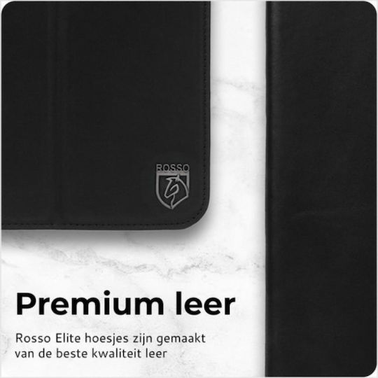 Rosso Flip Cover Δερμάτινη Μαύρη (Samsung Galaxy Tab S10 Plus, S9 Plus, S9 FE Plus)