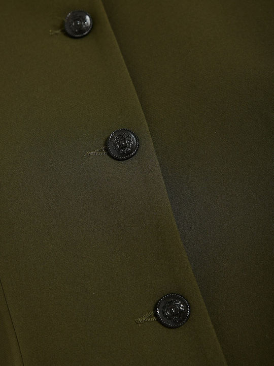 Summer Mini Shirt Dress Green