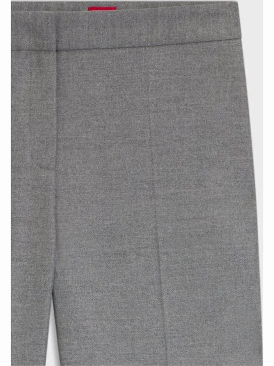 Hezane Damen Stoff Hose Gray
