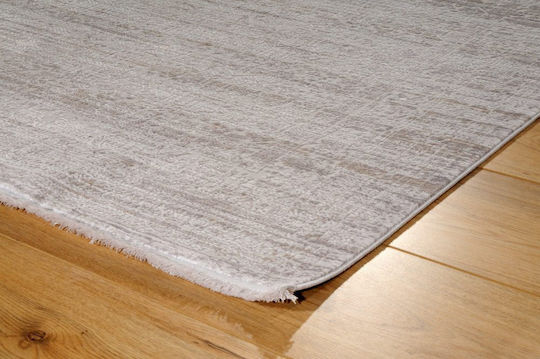 Tzikas Carpets 64232 Handgefertigt Teppich Rechteckig Synthetisch,Polyester/Cotton/Leather mit Fransen Beige