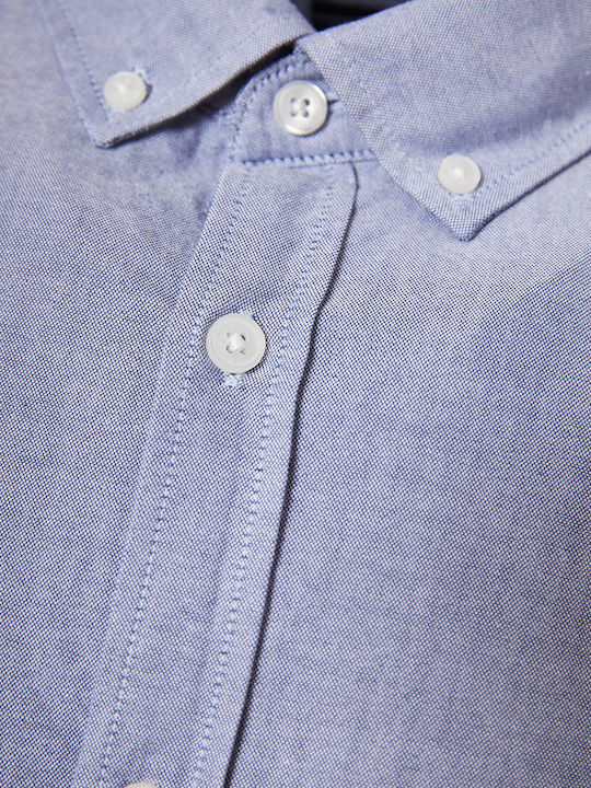 Long-sleeved Cotton Shirt Purple