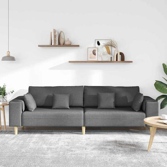 Four Seater Couch Dark Grey 250x77x76 cm