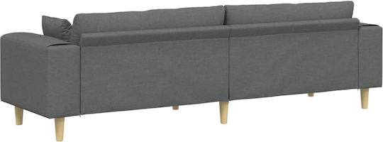 Four Seater Couch Dark Grey 250x77x76 cm