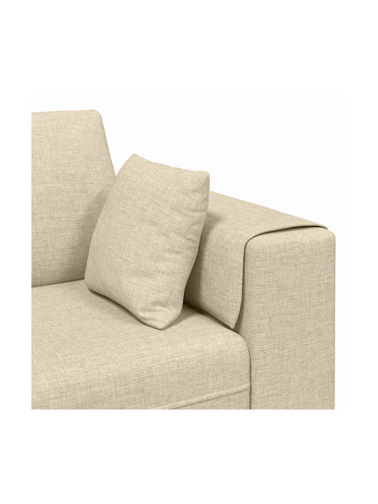 Vier Sitzer Sofa Creme 250x77x76cm