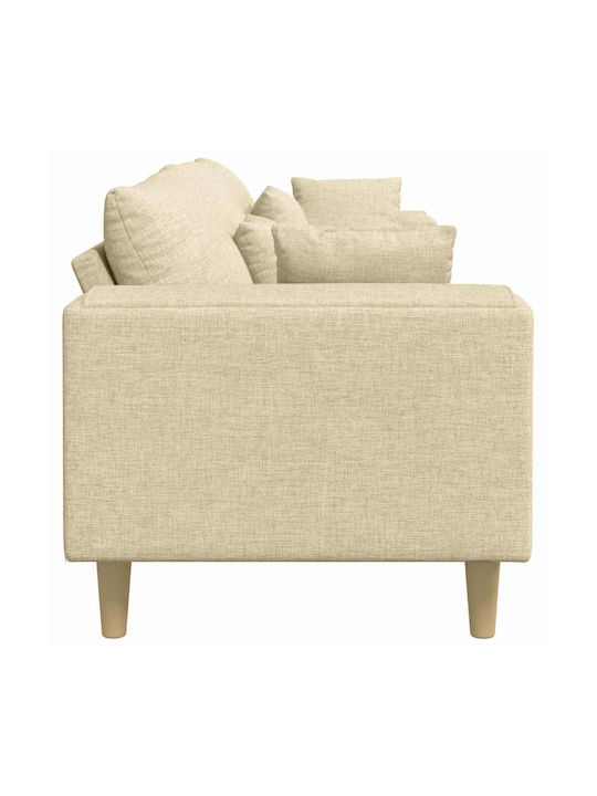 Vier Sitzer Sofa Creme 250x77x76cm