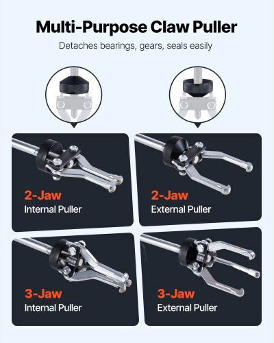 Vevor 9-way Slide Hammer Puller Set Front Rear Wheel Hub Bearing Remover 15pcs