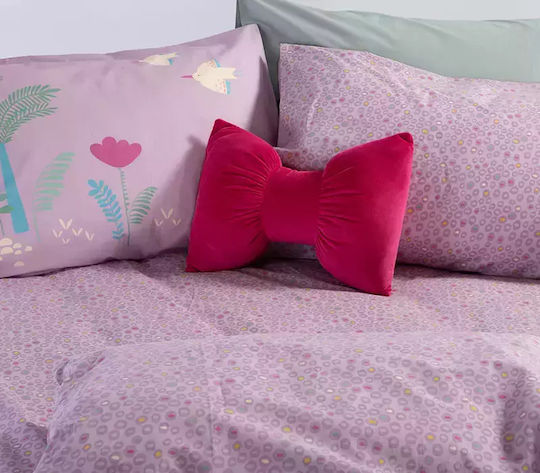 Nef-Nef Homeware Roller Friends Set Kids Duvet Cover Single with Pillowcase Cotton Purple 160x240cm