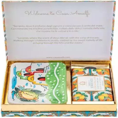 Gift Set Artisanal Soap Soap Dish Casa Amalfi Summer In Sorrento 150 g