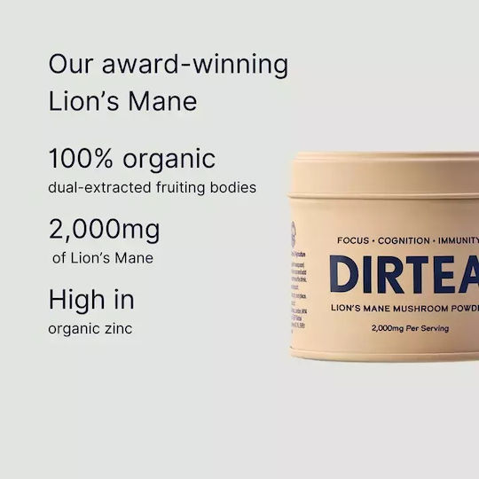 Organic Powder Lion's Mane Extract Dirtea Focus Powder 60 g