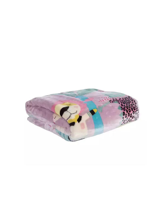 Nef-Nef Homeware Blanket Velvet Roller Friends Lilac 160x220cm