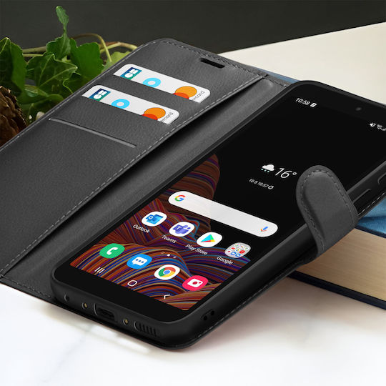 Zanaé Brieftasche Hülle Galaxy Xcover 5 Stand Magnetischer Reiter Schwarz